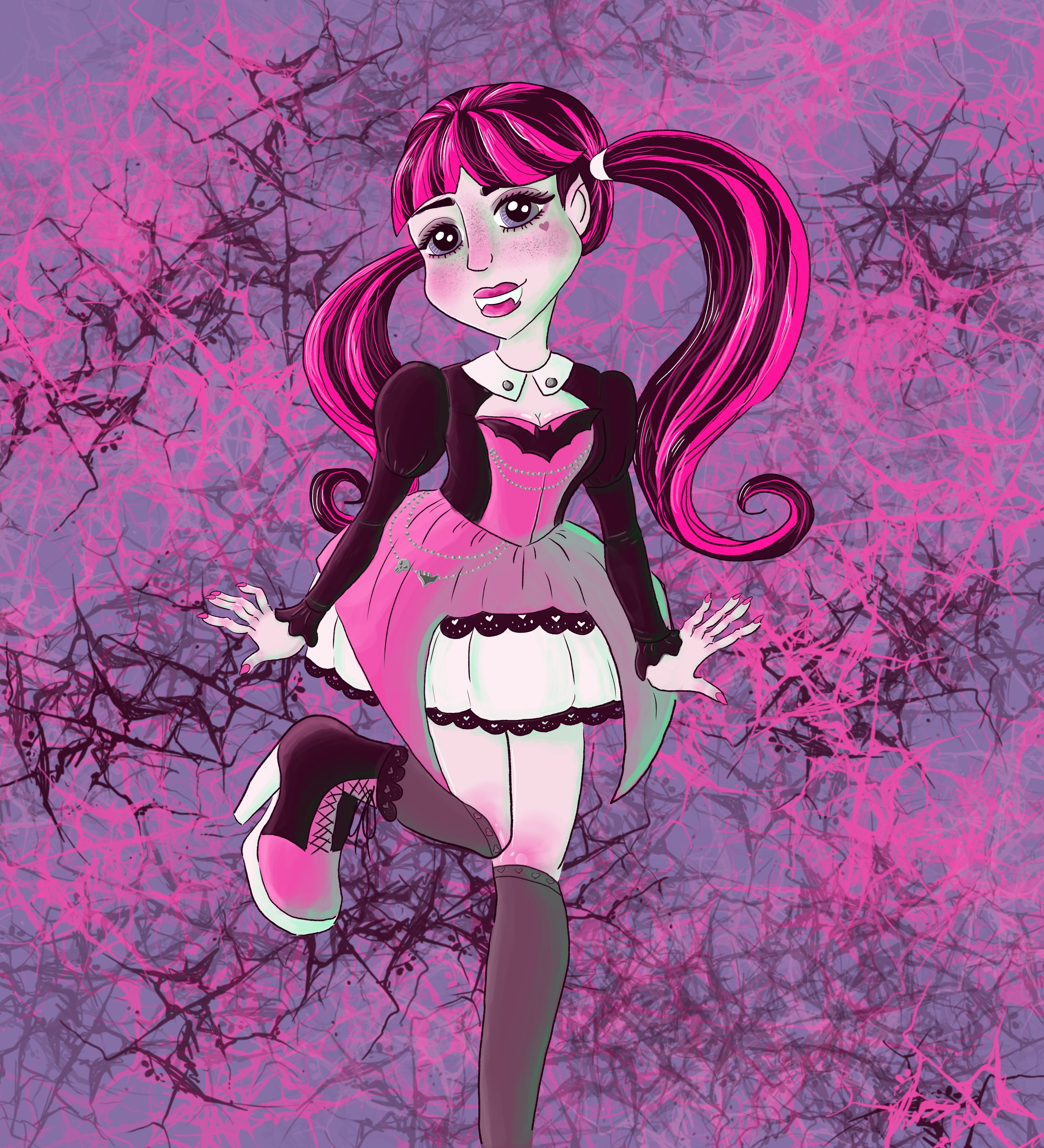 A illustration of draculara from monster high.