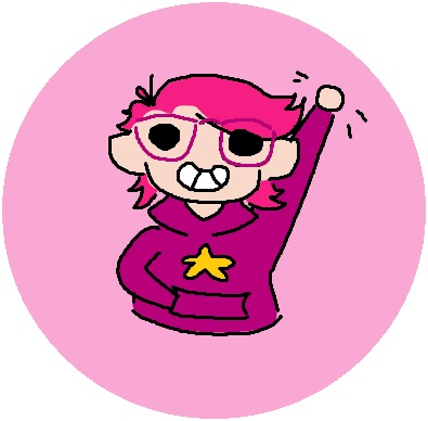 cartoon drawing of kayden waving hi